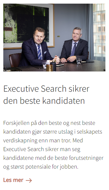 Executive Search er BackerSkeies kjernekompetanse. 